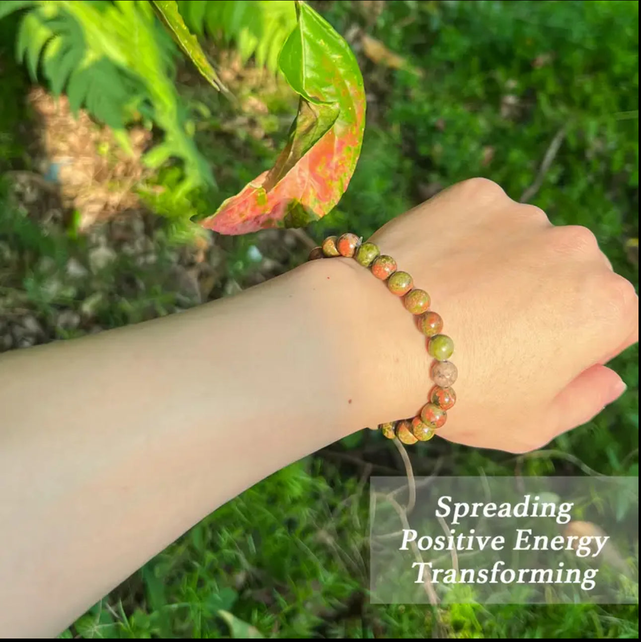 Bracelet « Harmonie & Renouveau » — Unakite