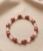 Bracelet "Éclat Romantique" en Quartz Rose et Rhodonite
