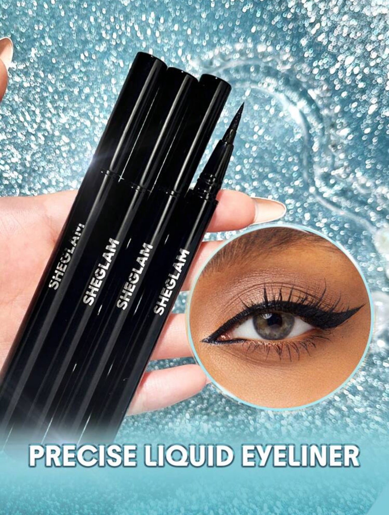 Eyeliner Liquide SHEGLAM "Pro Precision" - Waterproof à Pointe Fine (0.6 ml)