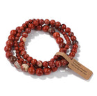 Set de 3 Bracelets "Terre & Vitalité" en Jaspe Rouge