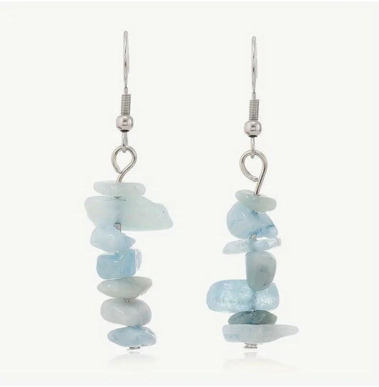 Boucles d'oreilles "Murmure de l'Océan" en Aigue-marine