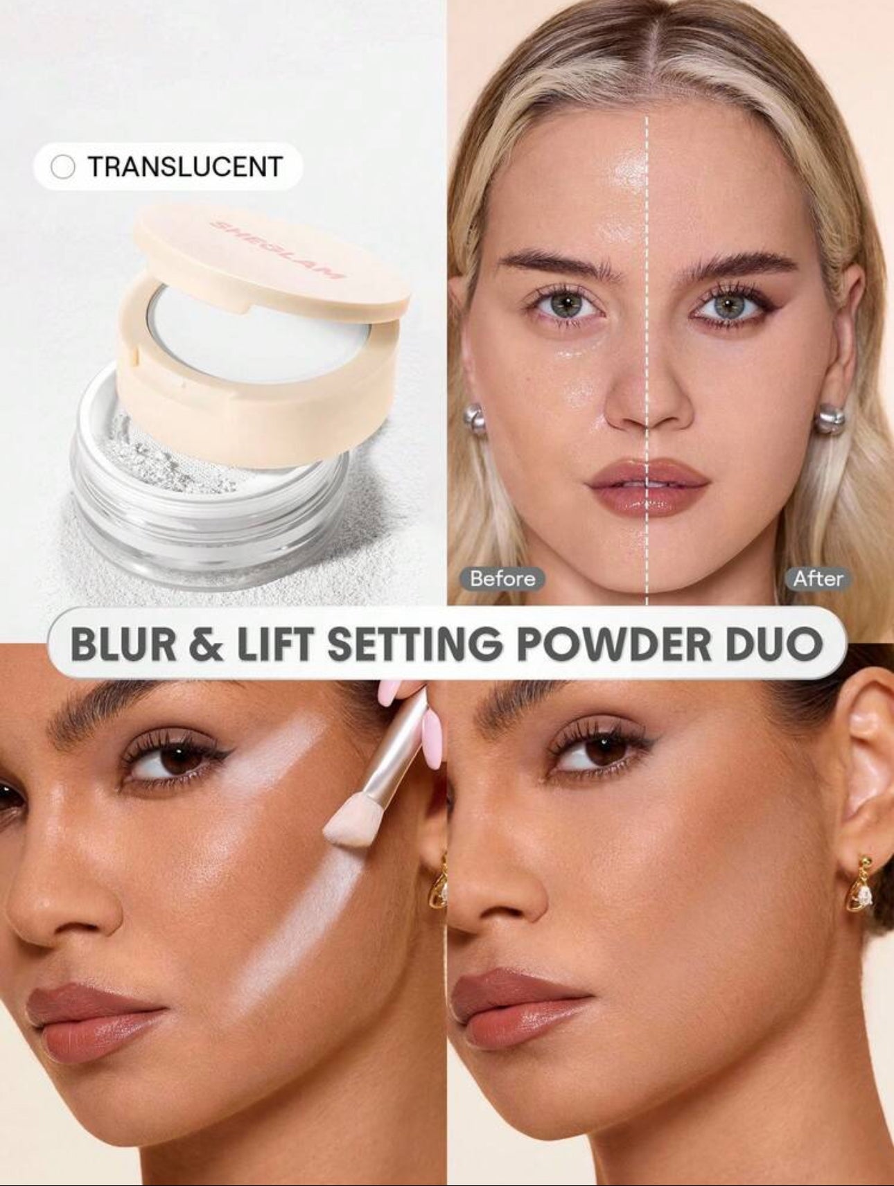 SHEGLAM Duo de Poudres Fixantes "Insta-Ready" - Blur & Lift (14 g)