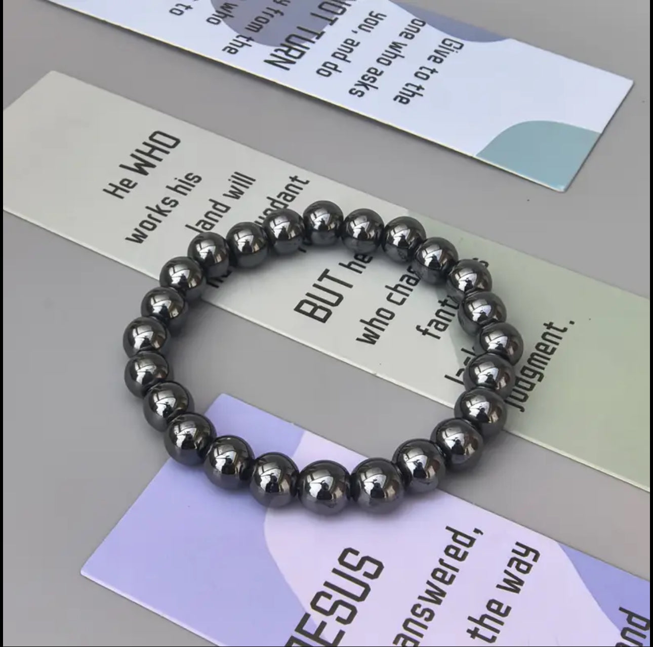 Bracelet en Hématite – Ancrage & Clarté Mentale