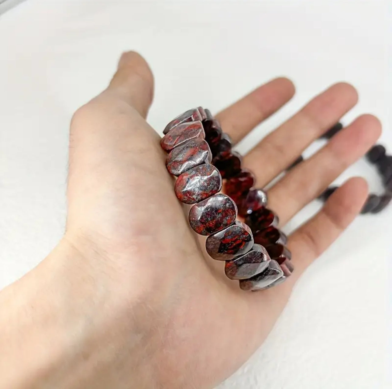 Bracelet en Grenat Naturel - Passion & Vitalité