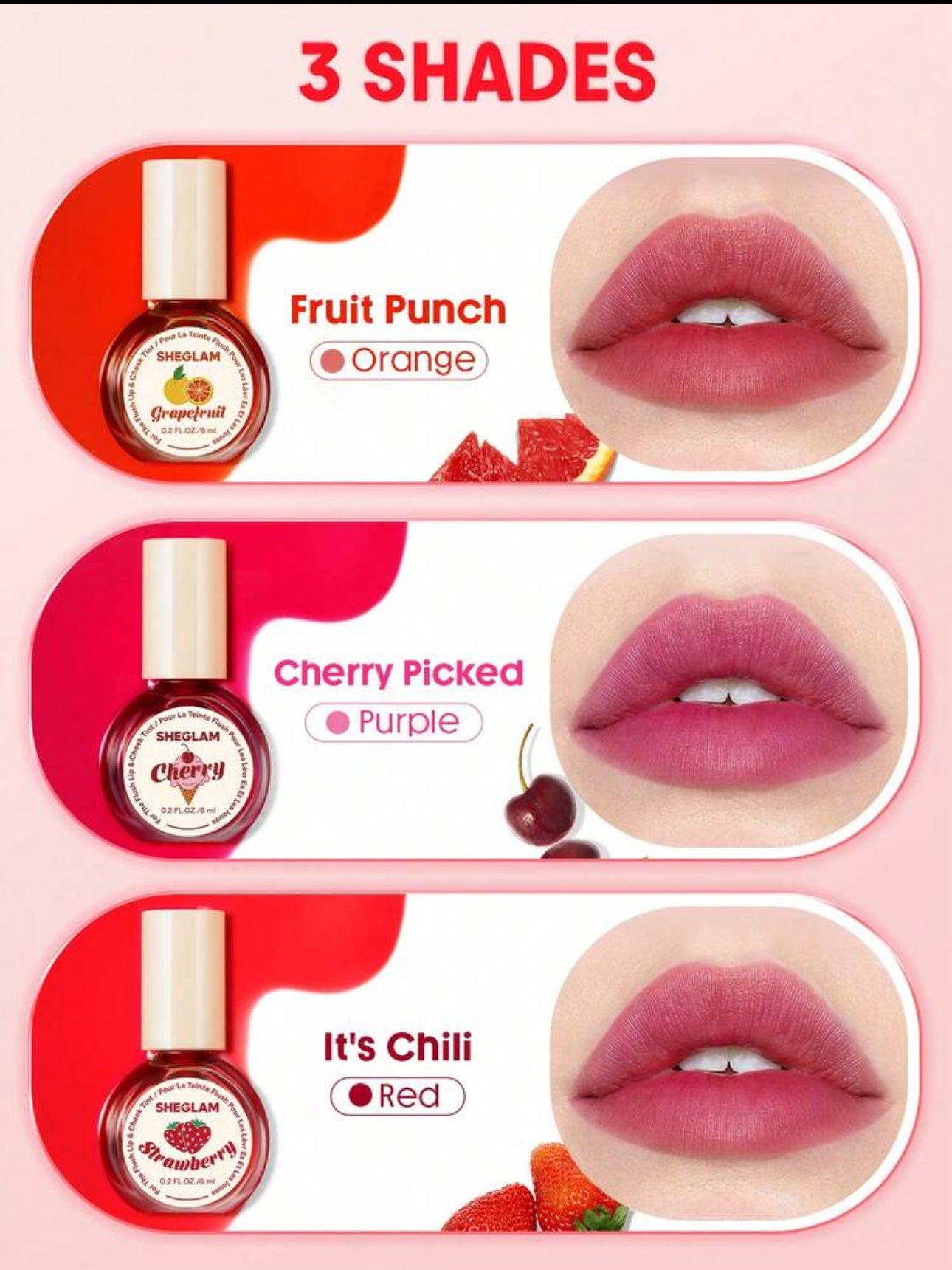 SHEGLAM Encre Lèvres & Joues "For The Flush" - Lip & Cheek Tint (6 ml)