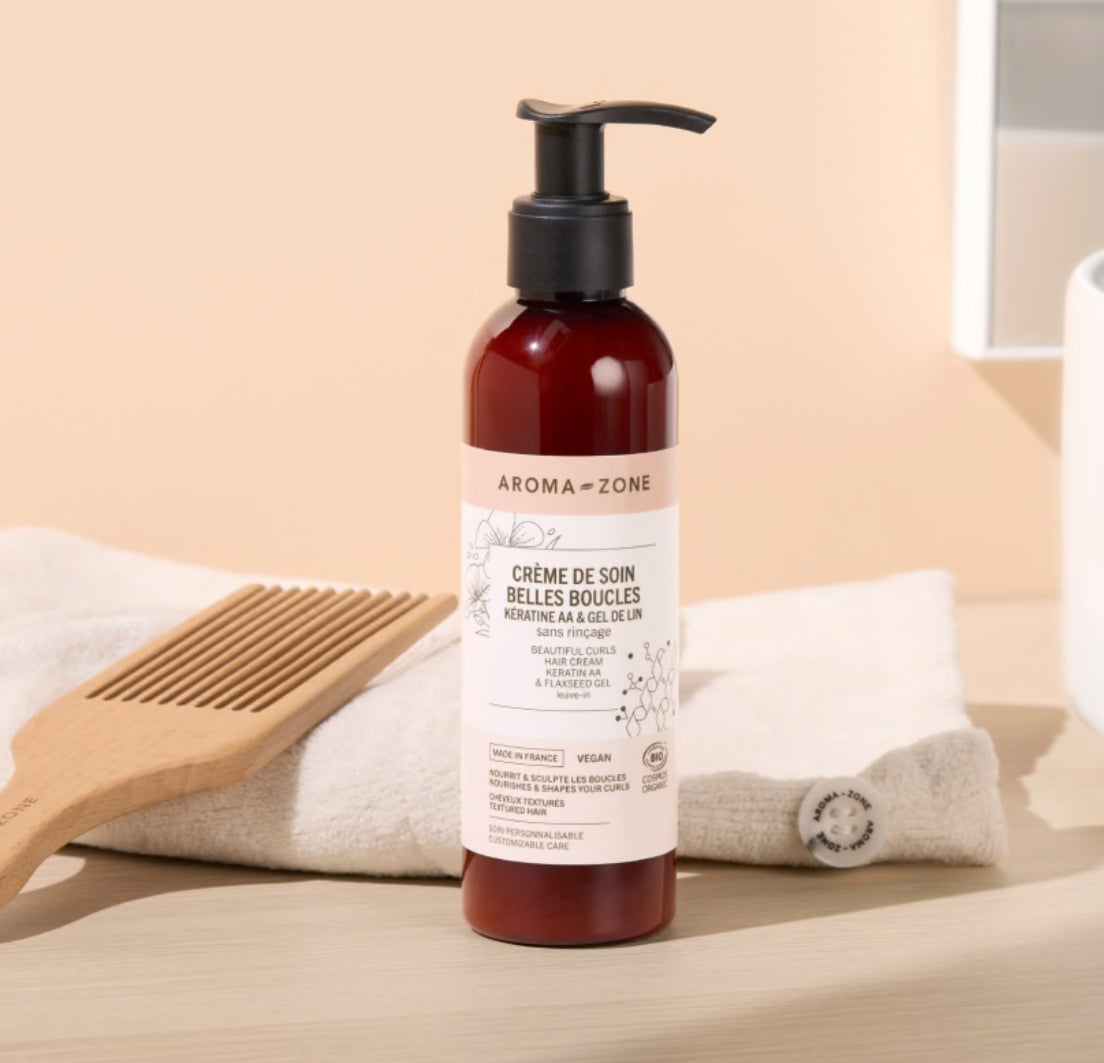 Crème de soin Belles Boucles Kératine AA & Gel de lin sans rinçage