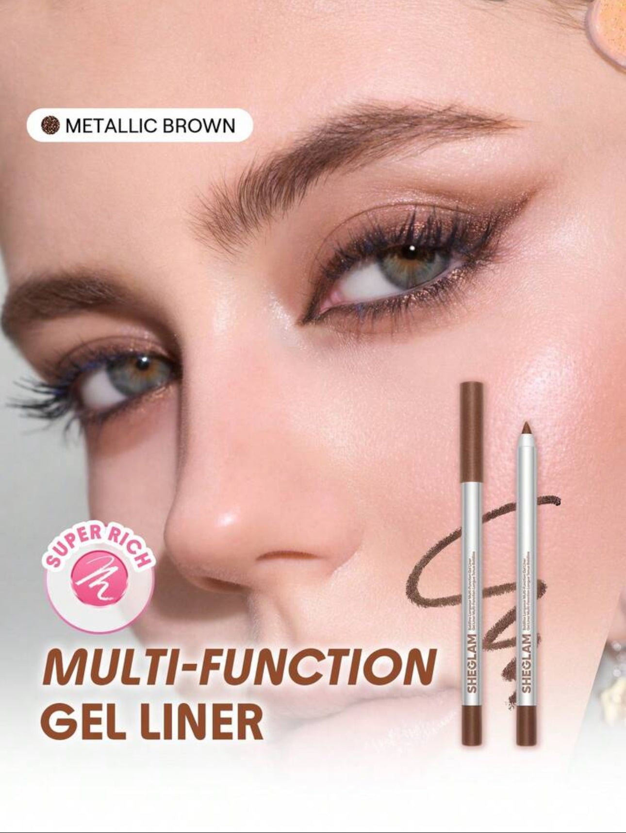 SHEGLAM Crayon Eyeliner Gel "Boldline" - Longue Tenue 24H & Waterproof (1.4 g)