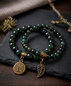 Bracelet Duo "Mémoire Ancestrale" en Jaspe Kambaba