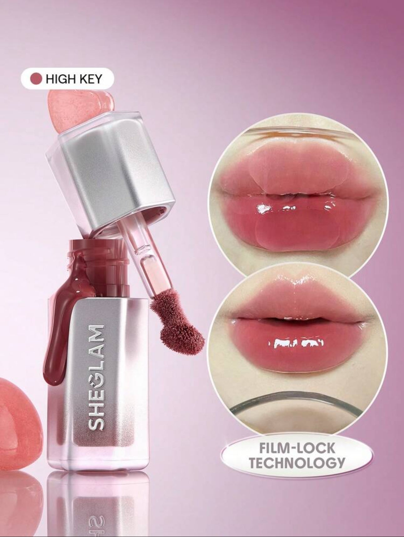SHEGLAM Gloss à Lèvres Longue Tenue "Glass Lock Air Gloss" - Effet Miroir (3.4 ml)