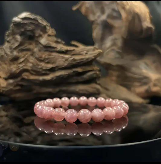 Bracelet en Quartz Fraise Naturel - Joie et Amour de Soi