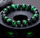 Bracelet en Œil de Tigre Vert – Courage & Équilibre Émotionnel