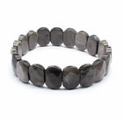 Bracelet "Éclat Lunaire" en Obsidienne Argentée