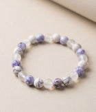 Bracelet "Souffle Serein" en Howlite, Sodalite et Quartz Dépoli