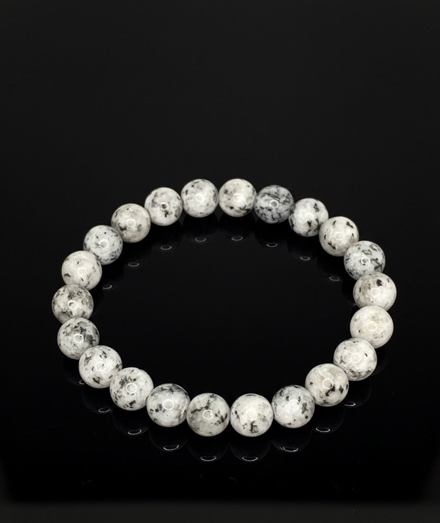 Bracelet "Joie de Vivre" en Jaspe Dalmatien