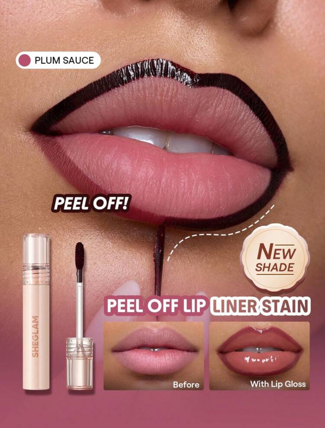 SHEGLAM Encre à Lèvres Contour Peel-Off "Fall In Line" - Lip Liner Longue Tenue (3 g)
