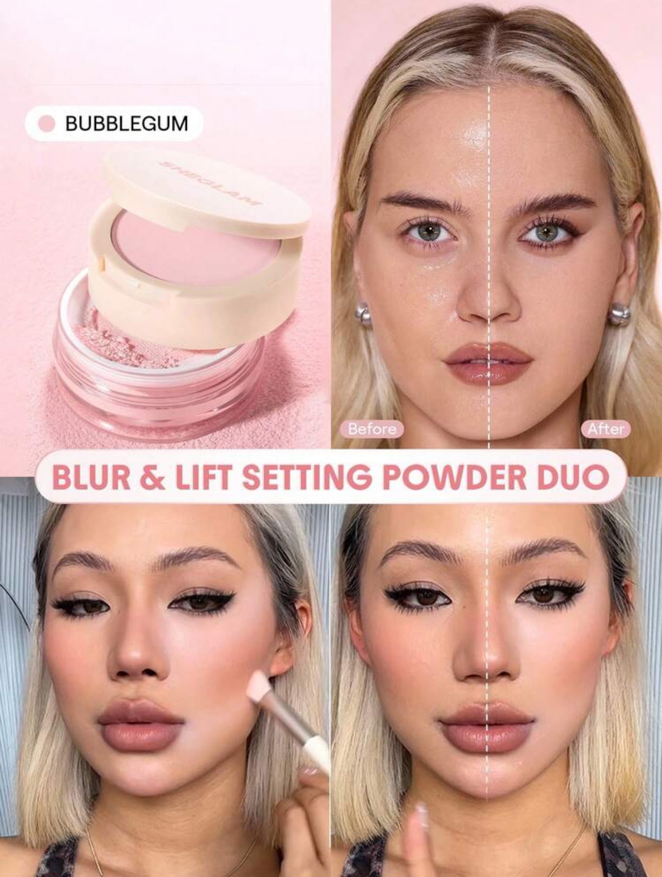SHEGLAM Duo de Poudres Fixantes "Insta-Ready" - Blur & Lift (14 g)