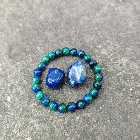 Bracelet en Lapis Lazuli Naturel - Élégance et Sagesse