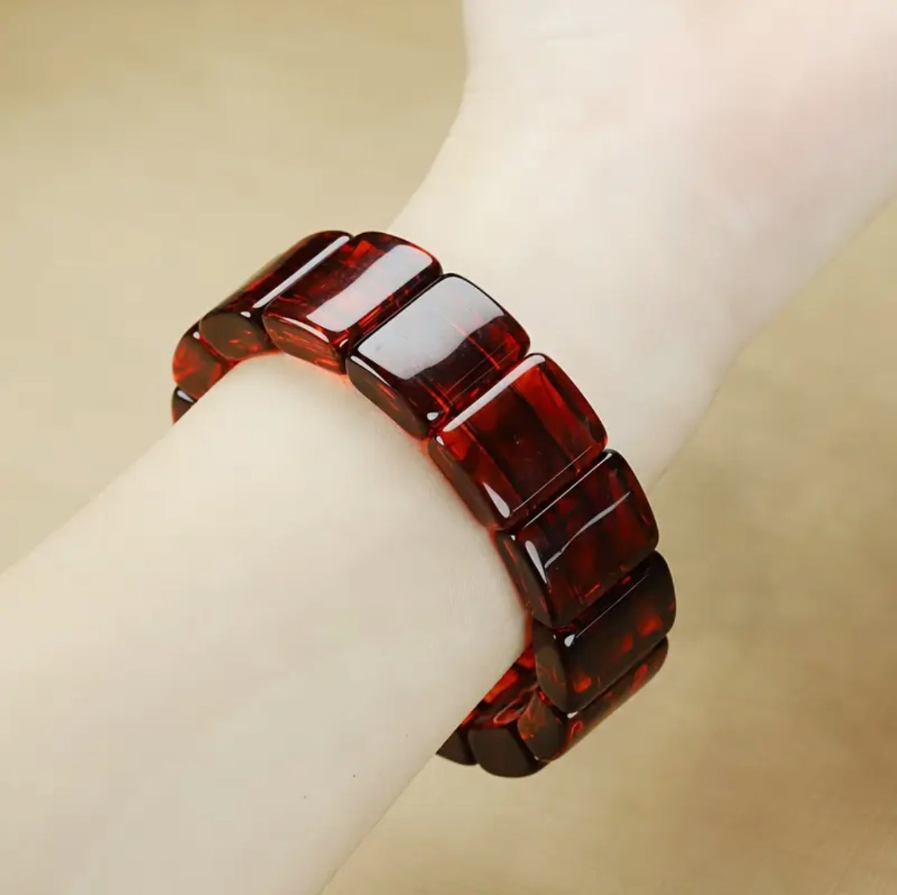 Bracelet en Ambre Naturel – Énergie et Sérénité