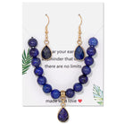 Parure "Nuit Étoilée" en Lapis Lazuli (Bracelet et Boucles d'Oreilles)