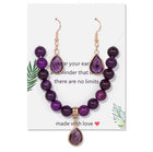 Parure "Éclat Mystique" en Améthyste (Bracelet et Boucles d'Oreilles)