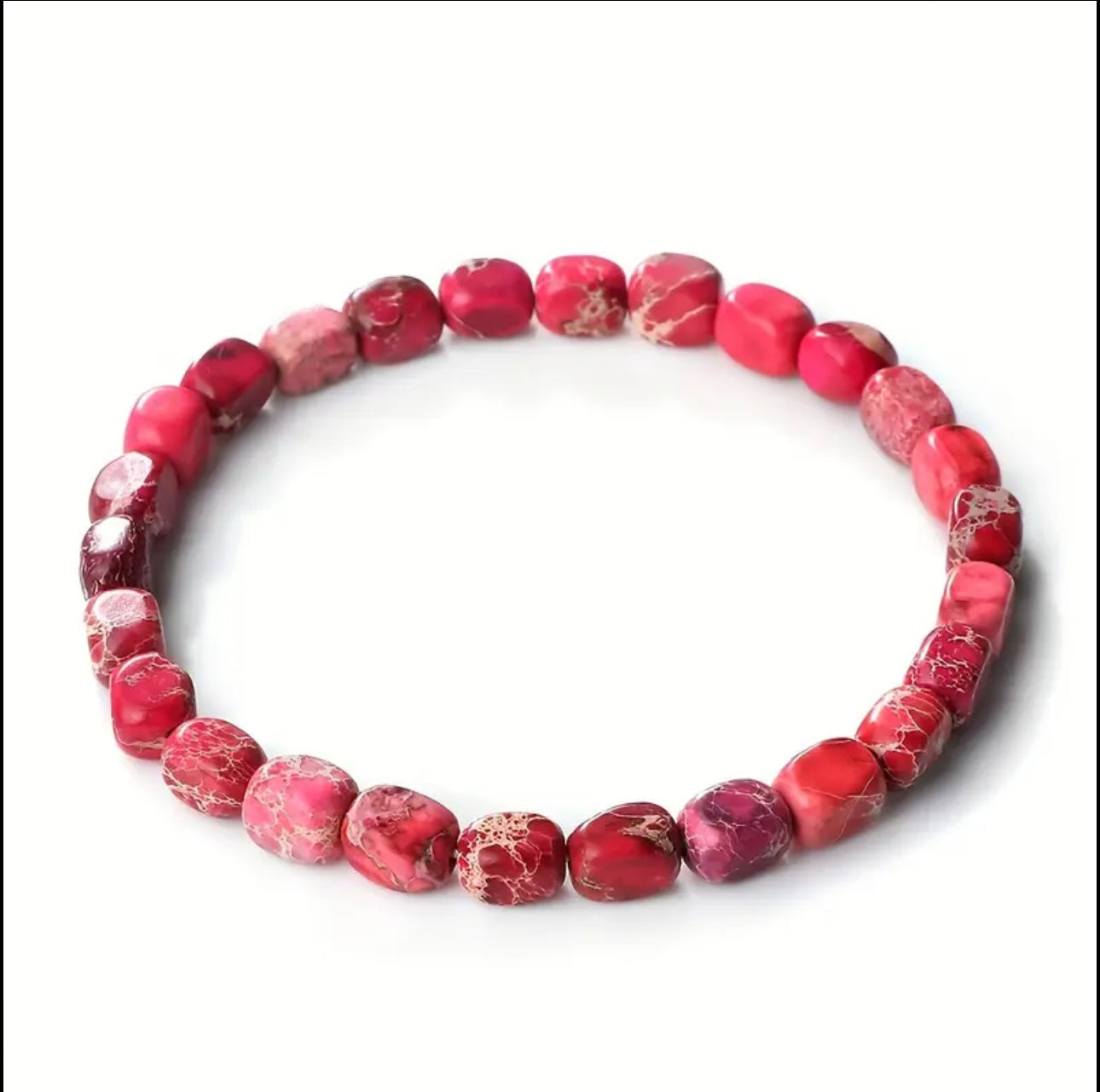Bracelet "Énergie Vitale" en Jaspe Rouge