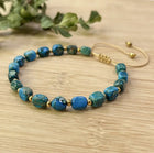 Bracelet Ajustable "Trésor du Lagon" en Jaspe Sédiment de Mer