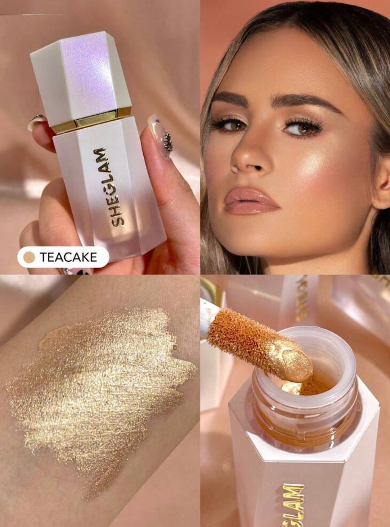 SHEGLAM Highlighter Liquide "Glow Bloom" - Illuminateur de Teint (5.2 ml)