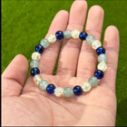 Bracelet Énergie Positive – Quartz Craquelé, Aventurine Bleue et Amazonite