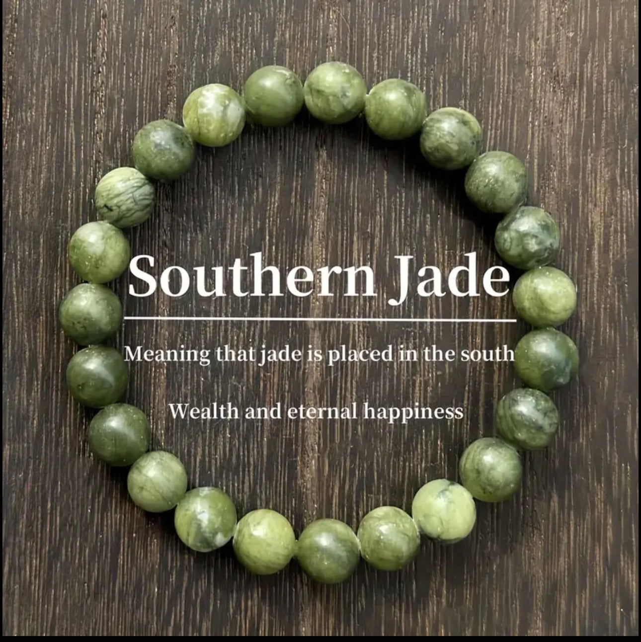 Bracelet « Sérénité & Équilibre » — Jade Verte