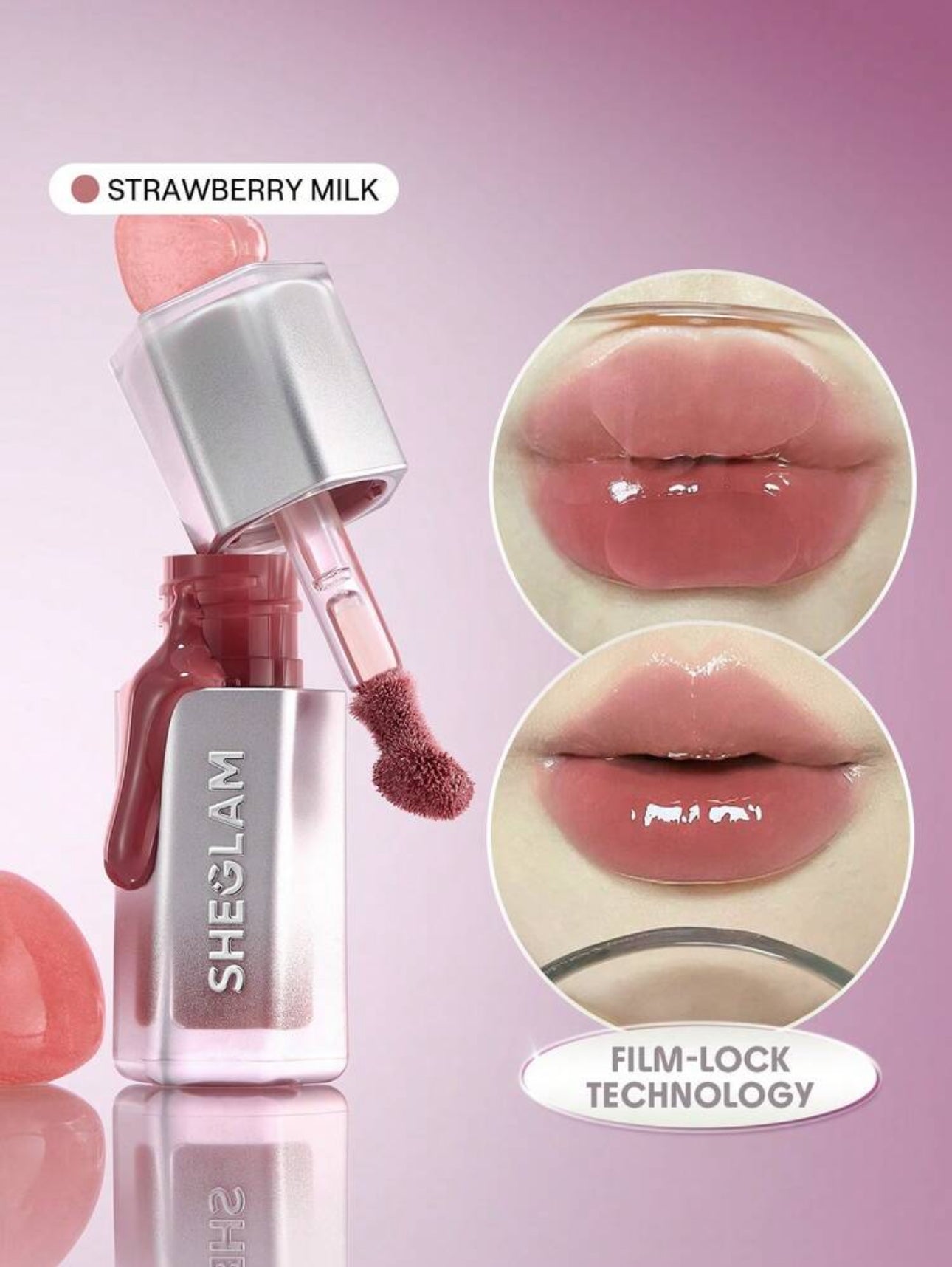 SHEGLAM Gloss à Lèvres Longue Tenue "Glass Lock Air Gloss" - Effet Miroir (3.4 ml)