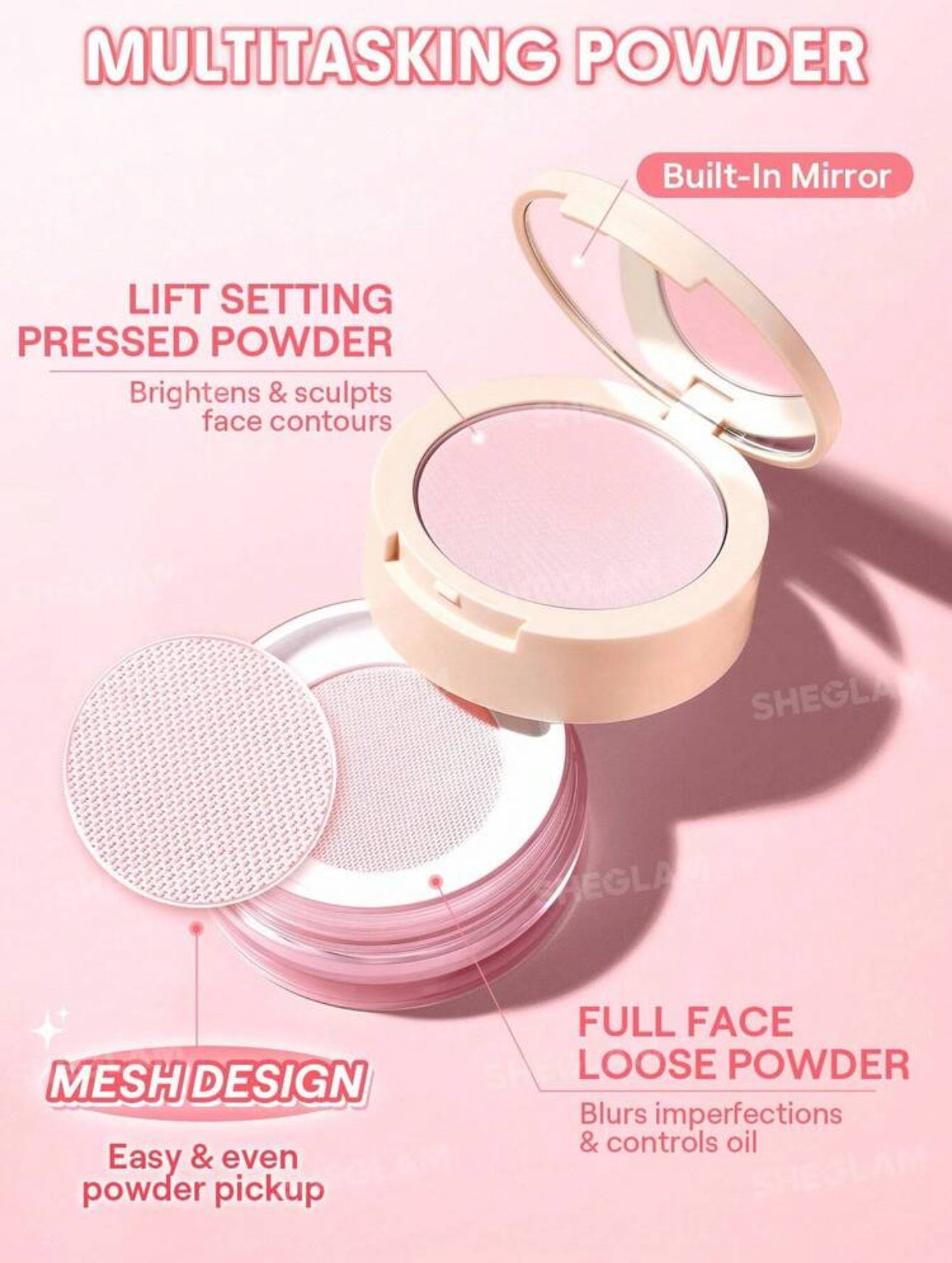 SHEGLAM Duo de Poudres Fixantes "Insta-Ready" - Blur & Lift (14 g)