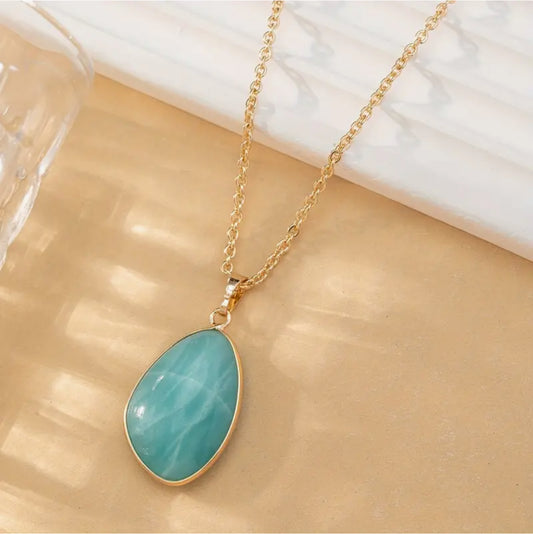 Collier “Évasion Turquoise” en Amazonite