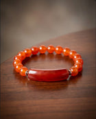 Bracelet "Flamme de Vie" en Cornaline Naturelle