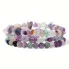 Trio "Clarté d'Esprit" : Set de 3 Bracelets en Fluorite Arc-en-Ciel