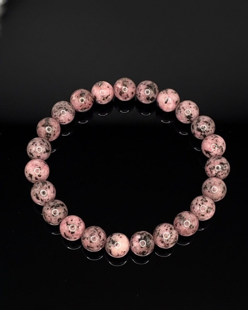 Bracelet "Réconfort du Cœur" en Rhodonite Naturelle