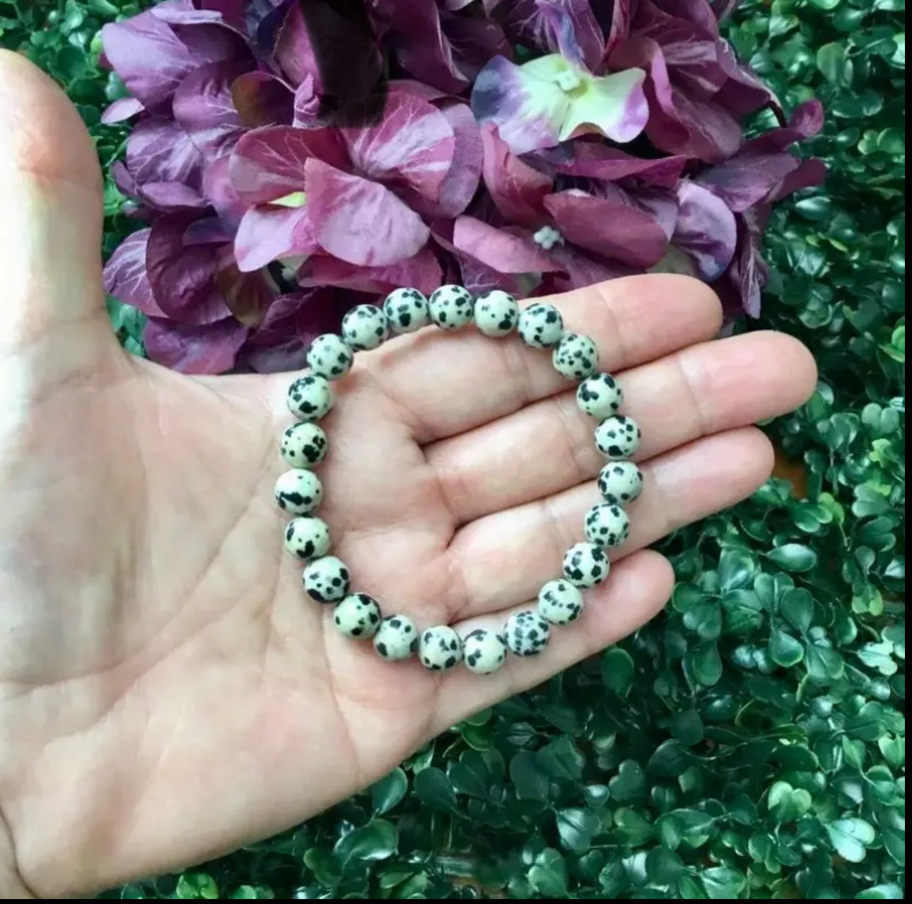 Bracelet en Jaspe Dalmatien – Optimisme et Joie de Vivre