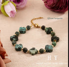 Bracelet "Trèfle d'Évolution" en Turquoise Africaine