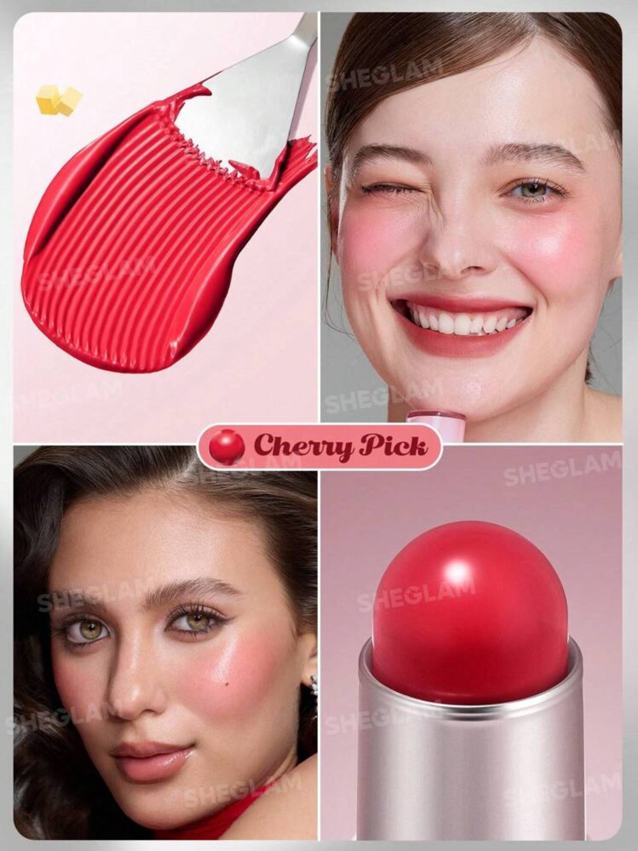 SHEGLAM Bâton de Blush "Buttery Bliss" - Fard à Joues en Stick Effet Dewy (6 g)