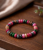 Bracelet "Harmonie Vitale" en Tourmaline Multicolore Naturelle