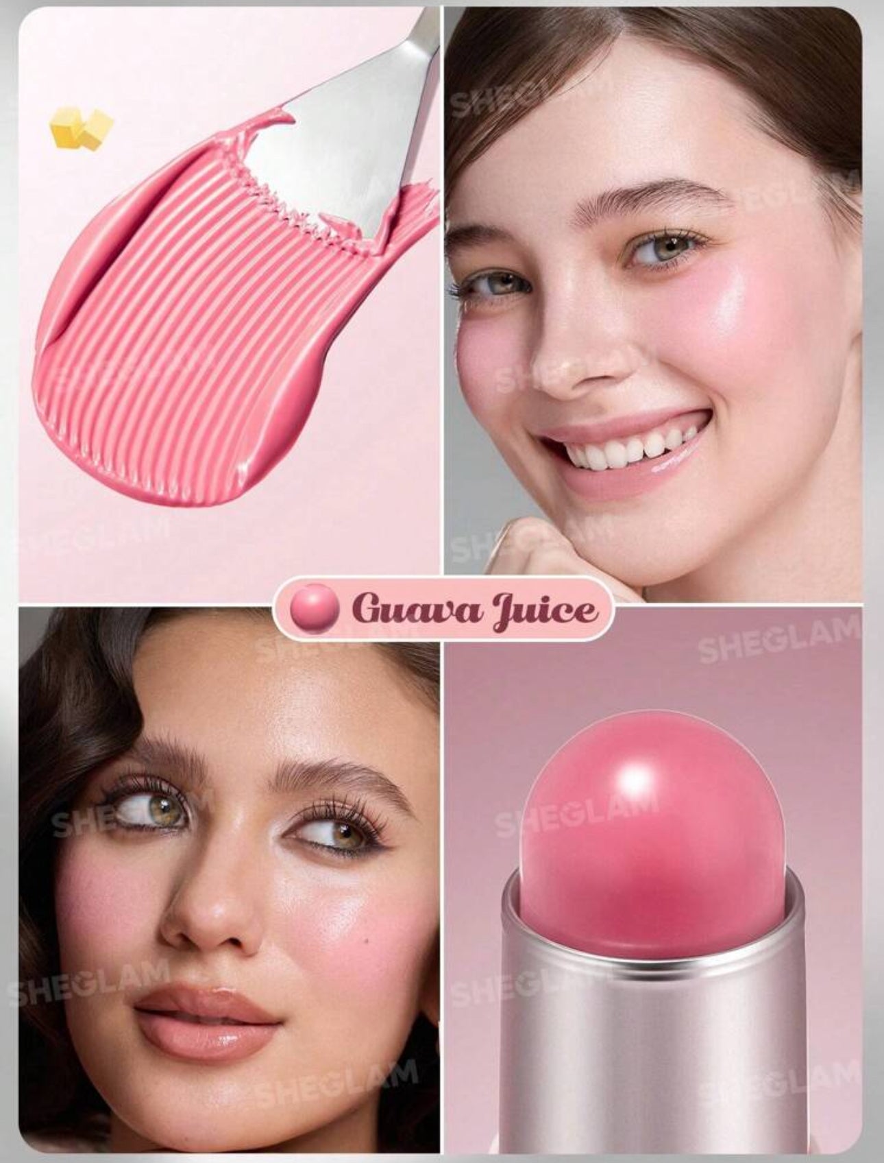 SHEGLAM Bâton de Blush "Buttery Bliss" - Fard à Joues en Stick Effet Dewy (6 g)