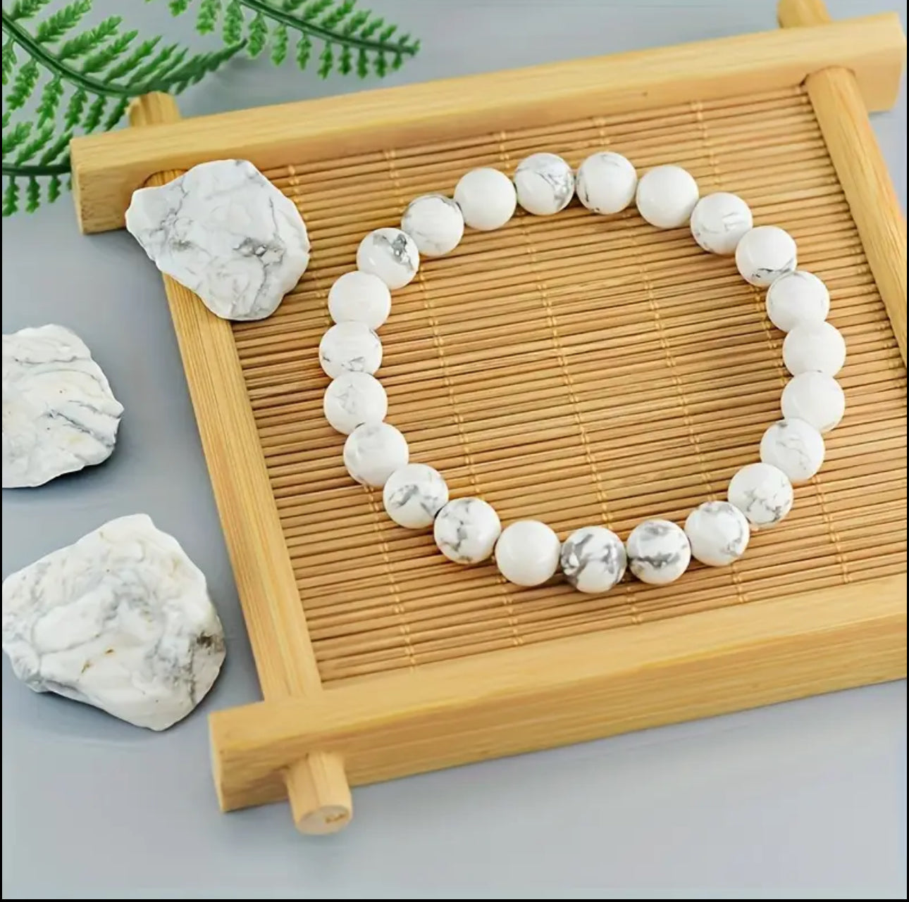 Bracelet en Howlite – Sérénité et Paix Intérieure