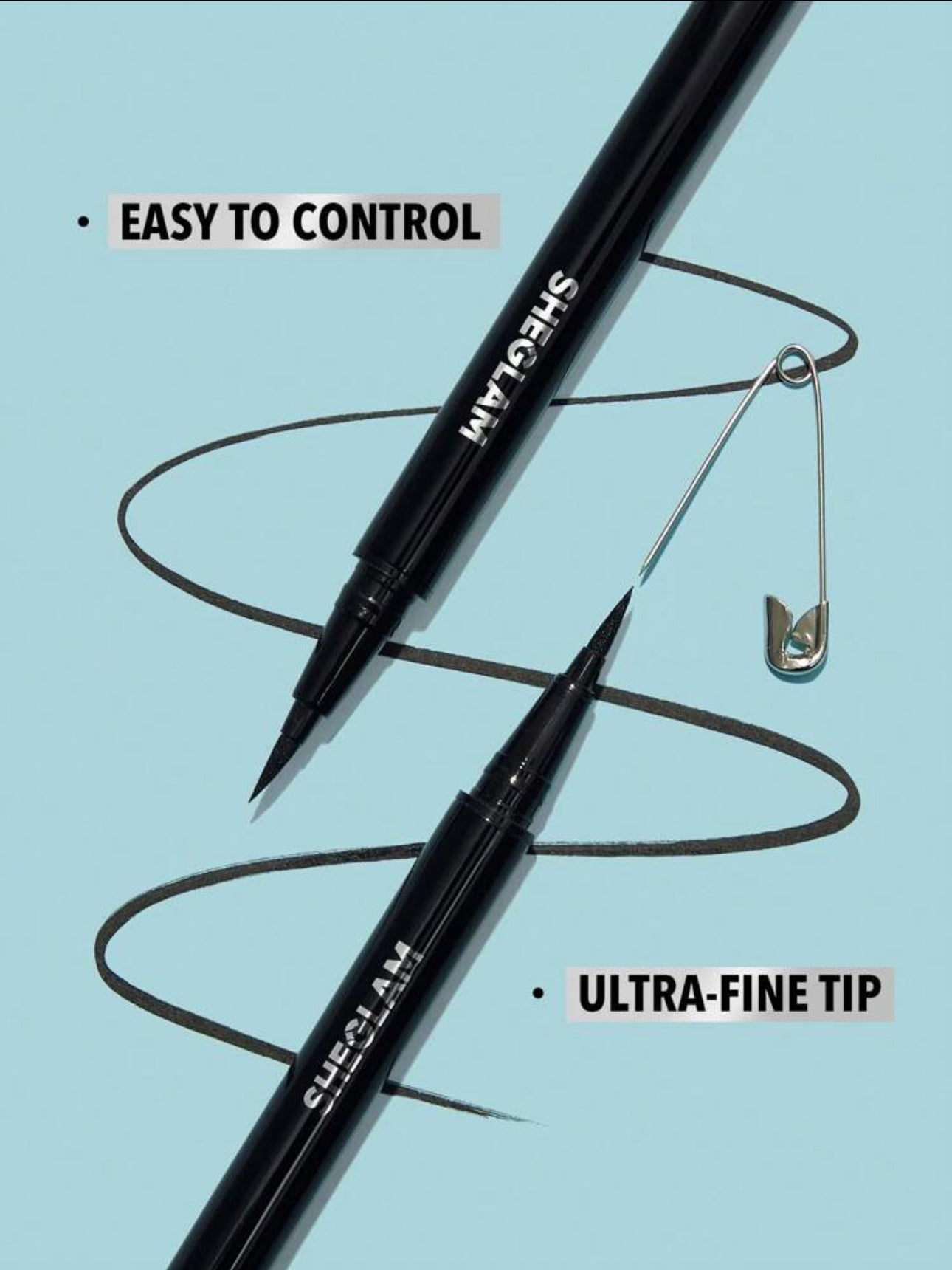 Eyeliner Liquide SHEGLAM "Pro Precision" - Waterproof à Pointe Fine (0.6 ml)