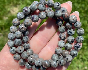 Bracelet « Ancrage & Protection » — Merlinite (Gabbro)