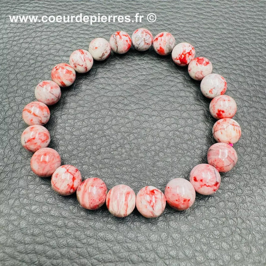 Bracelet Apaisant en Howlite Teintée Rose et Jaune