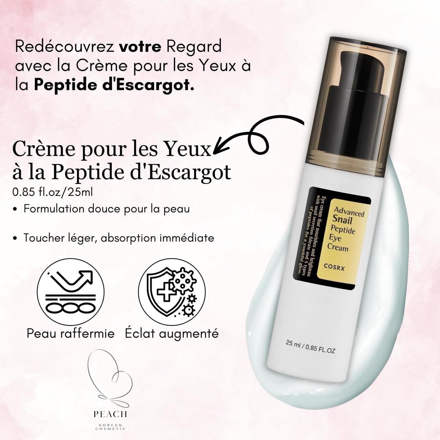 LA CRÈME ANTI-CERNES COSRX à la Peptide d'Escargot