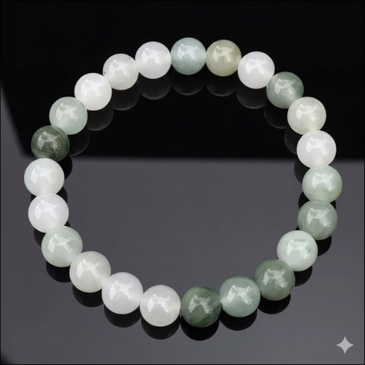 Bracelet "Pureté & Chance" en Jade Naturel