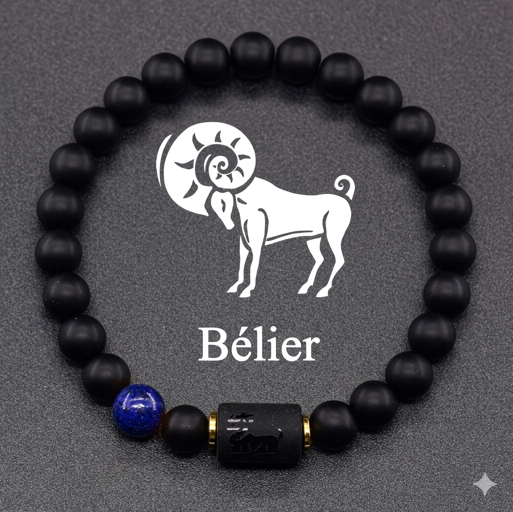 Bracelet Astro Bélier – Courage, Leadership & Harmonie