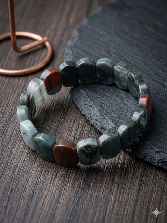 Bracelet d'Ancrage et Vitalité – Pierre de Sang (African Bloodstone)