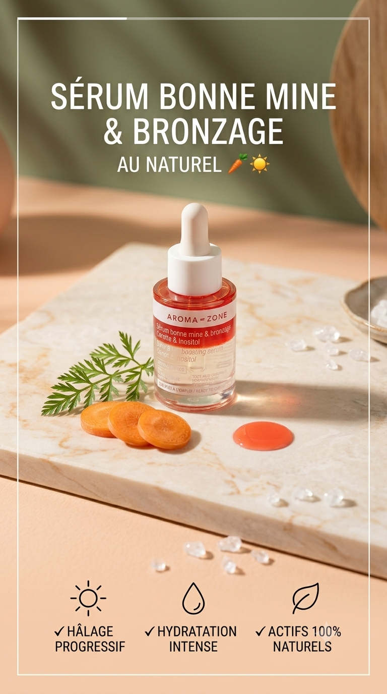 Sérum concentré bonne mine et bronzage, Carotte & Inositol
