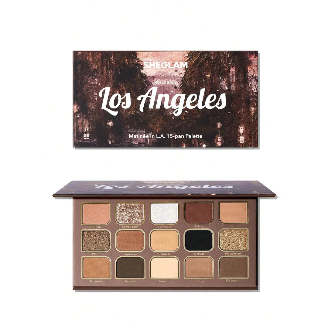 SHEGLAM Palettes de Fards à Paupières "City Collection" - 15 Teintes (Paris, L.A., Barcelone)